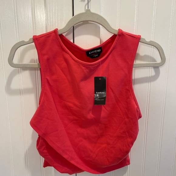 NWT Bebe ruched wrap tank top - Picture 1 of 3